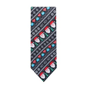 Jacob Alexander Men's Santa Claus Gifts Hearts Snowflakes Diagonal Pattern Regular Length Neck Tie - 1 of 4