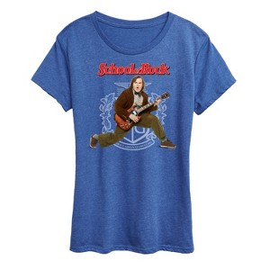 Women's - School of Rock - Dewey Finn Playing the Guitar Short Sleeve Graphic T-Shirt - 1 of 4