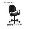 Emma and Oliver Mid-Back Black LeatherSoft Swivel Ergonomic Office Chair - Back Adjustment - 4 of 4