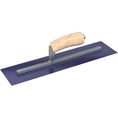 Bon Tool 66-179 Finish Trowel - Square - Blue Steel - 14 X 5 - Wood