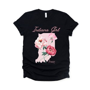 Simply Sage Market Women's Indiana Girly Flower Short Sleeve Graphic Tee - 1 of 4