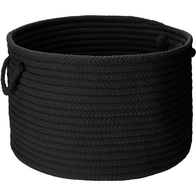 Colonial Mills Simply Home Solid - Black 18"x18"x12"  100% Polypropylene Round