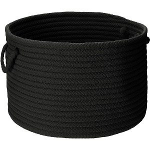 Colonial Mills Simply Home Solid - Black 18"x18"x12"  100% Polypropylene Round - 1 of 4