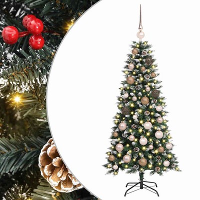 vidaXL Artificial Christmas Tree with 150 LEDs Green 55 x 55 x 120 cm