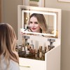 CAVINAS 3 in 1 with Open Top Mirror Vanity Mirror Visible Glass Table Top Compact Vanity Modern Mini Vanity for Bedroom - 3 of 4