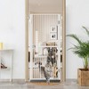 LOVMOR 61" Extra Tall Cat Gate for Doorway, Adjustable Wide, Dog Door with Cat Door, Suitable for Doorways or Kitchen, No Drilling Pressure Mount Kit - 2 of 4