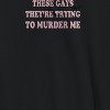 Rerun Island Men's These Gentlemen Trying To End Me Pink Luxury Paradise With A Side Of Chaos Long Sleeve Graphic Cotton Sweatshirt Hoodie - 2 of 4