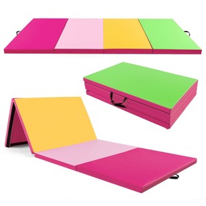 Infans 10' x 4' x 2" 4-Panel Folding Exercise Mat w/Carrying Handles for Gym Yoga - 1 of 4