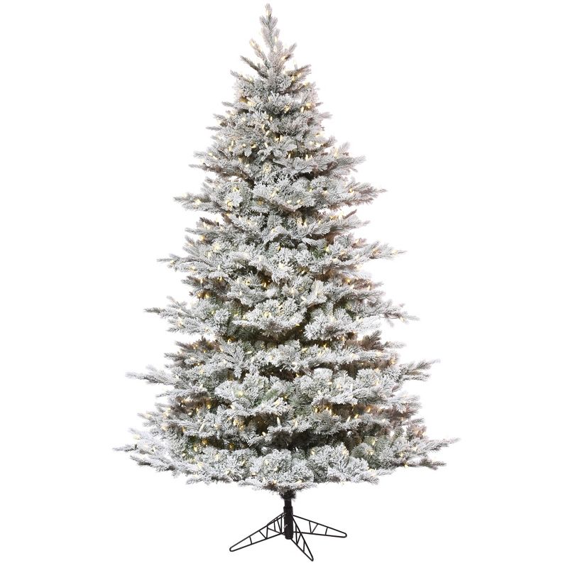 Vickerman Flocked Kiana Pine Full Artificial Christmas Tree, 1 of 4