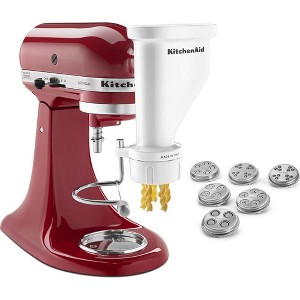 KitchenAid Gourmet Pasta Press Attachment with 6 Interchangeable Pasta Plates, White - 1 of 3