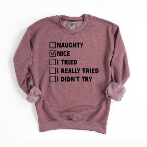 Simply Sage Market Women's Graphic Sweatshirt Nice Nice List - 1 of 2