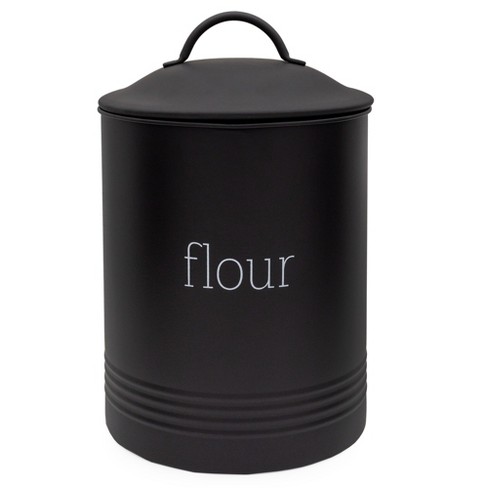 Auldhome Design-7qt Enamelware Flour Canister Black : Target