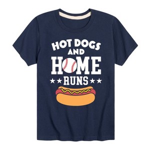 Boys' - Instant Message - Hot Dogs And Home Runs Short Sleeve Graphic T-Shirt - 1 of 4