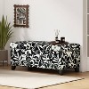 Christopher Knight Home Kayden Contemporary Wood Upholstered Storage Ottoman Black Flower - 2 of 4