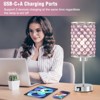 GTCLIGHTING Touch Crystal Table Lamp, 3-Way Dimmable Nightstand Lamp with USB Ports,Modern Bedside Lamp for Bedroom, Living Room,Office - 2 of 4