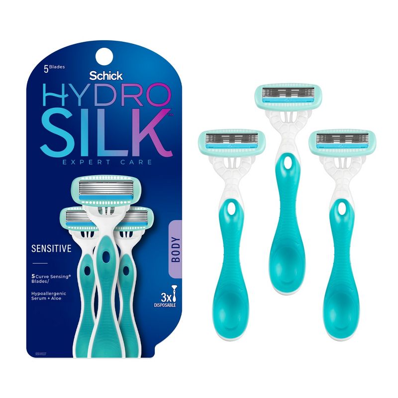 Schick Hydro Silk Sensitive Women&#39;s Disposable Razors - 3 ct, 1 of 11