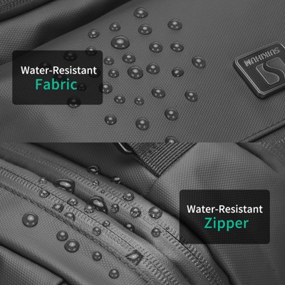 Unique Bargains Waterproof Expandable Business Backpacks with Laptop Compartment 18.9" x 13.8" Black — фото 4