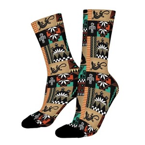 Pueblo Patch Women Printed Crew Socks Funny Funky Socks Soft Polyester Novelty Gifts for Artists Men - 1 of 1