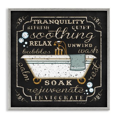 Stupell Industries Country Bathtub with Various Phrases, 17" x 17"