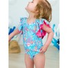 RuffleButts Girls UPF50+ Butterfly One Piece Swimsuit - 3 of 4