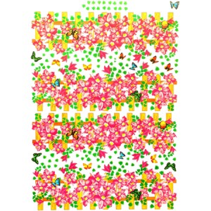 Slickblue Floral and Butterfly Wall Decals - Butterfly Echoes in Blossom Vinyl Stickers for Home Décor - 19.6"x27.5" - 1 of 3