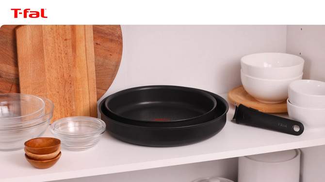 T-fal 3pc Ingenio Expertise Nonstick Cookware Set Black, 2 of 18, play video