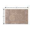 Knightsbridge Orbit Bath Rug Cotton Non Skid Back - Stone - 2 of 4