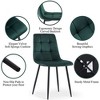 Kumasinova Set of 2 Velvet Upholstered Dining Chairs, Armless Ergonomic Kitchen Chairs with Clean Lines, Mid Century Modern Dining Room Chairs - 2 of 4