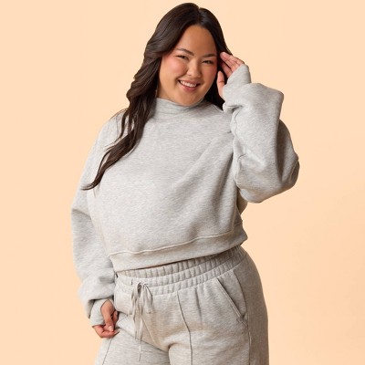 Blogilates Women's Marshmallow Mockneck Sweatshirt