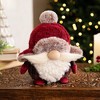 Northlight Plush Gnome Christmas Figure in Winter Trapper Hat - 7.75" - Maroon and Brown - 2 of 4