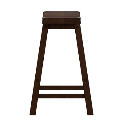 'Scoop 24'' Counter Stool - Walnut (Set of 2), Size: 24'' Counterstool, Brown'