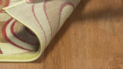 7' Round Black Multi Tufted Synthetic Area Rug