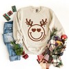 S.W.Smiley Reindeer Lights -  Womens Sweatshirt - 2 of 3
