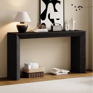 NicBex Modern Minimalist Console Table with 2 Concealed Drawers,Rustic Wood Grain Entryway Table Foyer Tables for Entryway,Hallway,Living Room - 1 of 4