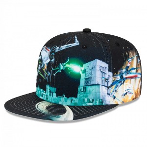 Adult Star Wars Episode 4 Death Star Battle Scene New Era 59Fifty Fitted Hat - 1 of 4