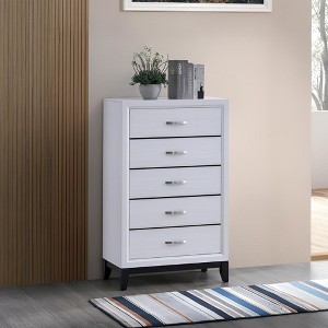 ORRD Glasgow 5-Drawer Chest, Gray - Modern Tall Dresser for Bedroom Storage, Compact Dresser with Dovetail Drawers, Space Saving Organizer - 1 of 4