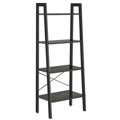 Vasagle Storage Rack, 5-tier Shelf, Tempered Glass, Bookcase With Steel ...