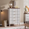 COZONY Fluted Dresser with 5 Drawers, Curved Profile Wooden Chest for Bedroom and Living Room - 3 of 4