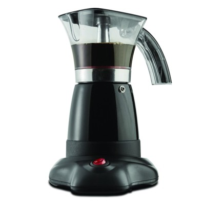Imusa 3-6 Cup Electric Espresso Maker with Detachable Base, Silver
