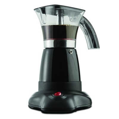 Imusa 3-6 Cup Electric Espresso Maker with Detachable Base, Red