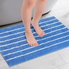 Unique Bargains 2 Pcs Striped Pattern Soft Absorbent Non-Slip Bath mats for Bathroom Floor - 2 of 4