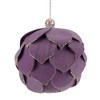 Northlight 7" Purple Flower Glitter Petal Shatterproof Ball Christmas Ornament - 2 of 4