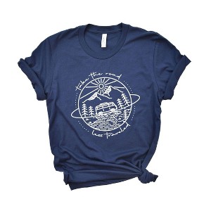 Simply Sage Market Women's Take The Road less Traveled Short Sleeve Graphic Tee - 1 of 4