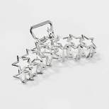 Star Cut Out Metal Claw Hair Clip - Wild Fable™ Silver