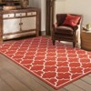 Marlowe Lattice Patio Rug Red/Ivory - image 2 of 4