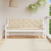 vidaXL Garden Bench Cushion Set of 2 Beige Oxford Fabric (100% polyester) - 4 of 4