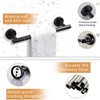Gulches 4-Piece Matte Black Bathroom Accessories Set - Stainless Steel Towel Rack, Wall Mounted - 3 of 4