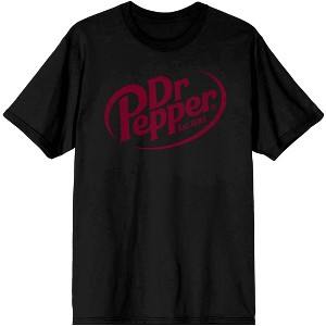 Dr. Pepper Est. 1885 Maroon Logo Men's Black Graphic Tee - 1 of 2