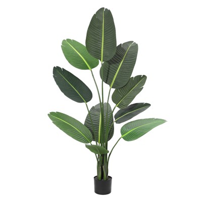 Artificial Plants Indoor, Bird of Paradise Fake Plant, Banana Leaf Tree, Tropical Palm Trees Room Decor, Floor Plant for Home Garden Living Room