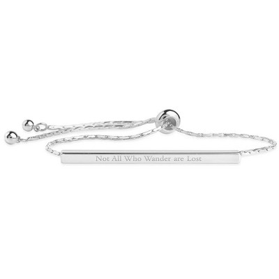 SHINE by Sterling Forever Inspirational Bar Slider Bracelet